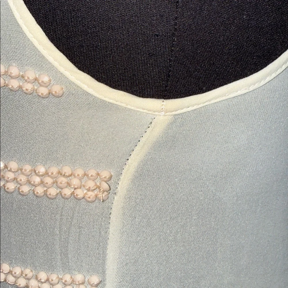 L'AGENCE Silk Beaded Stripe Sleeveless Blouse SZ S - Picture 5 of 10